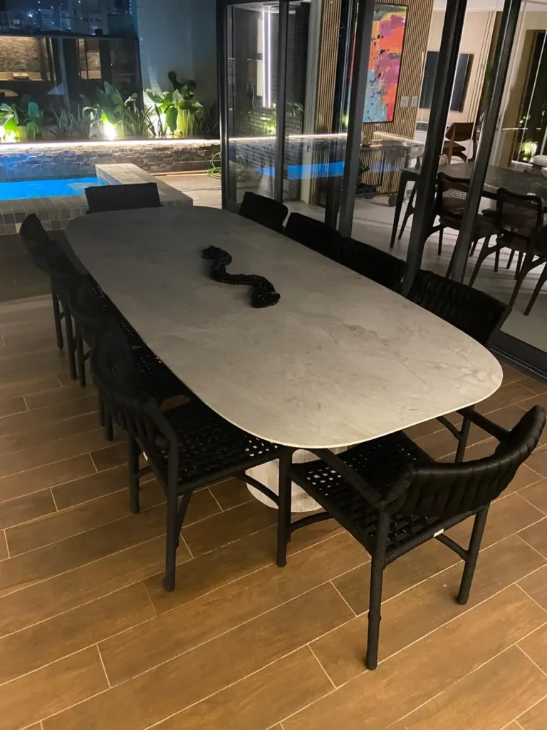 Mesa Rústica com Vidro | Mavv Design em Natal
